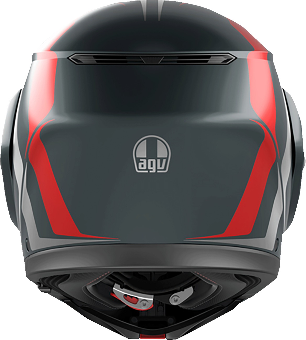 AGV Streetmodular Helmet - Resia Matte Grey/Silver/Red