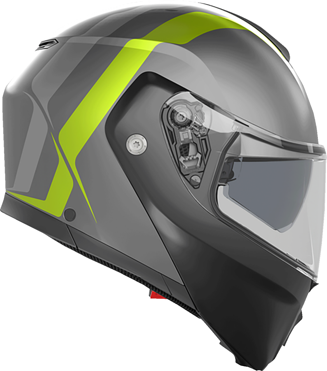AGV Streetmodular Helmet - Resia Matte Grey/Black/Yellow Fluo