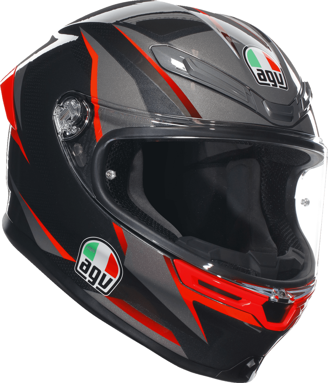 AGV K6 S Helmet - Slashcut Black/Grey/Red - OPEN BOX