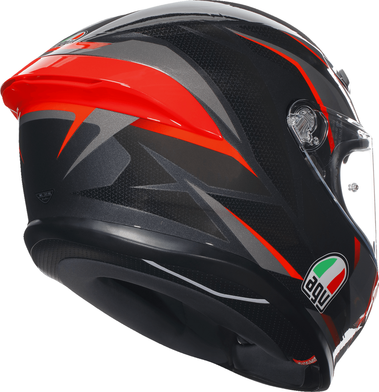AGV K6 S Helmet - Slashcut Black/Grey/Red - OPEN BOX
