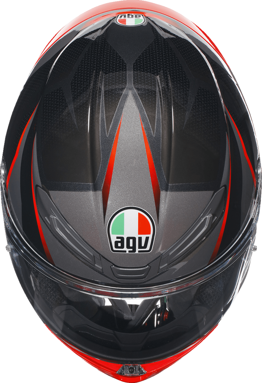 AGV K6 S Helmet - Slashcut Black/Grey/Red - OPEN BOX